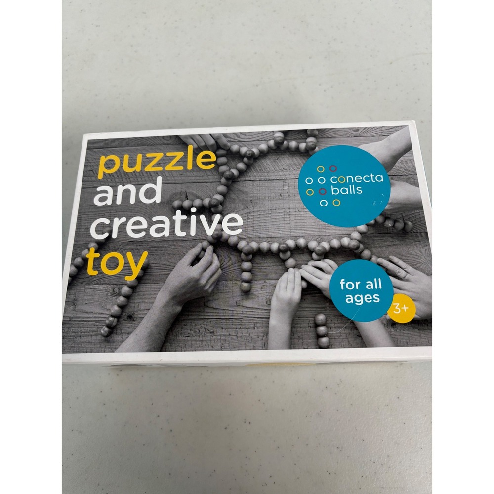 Conectaballs Wooden 3D Puzzle Creative Building Toy‎ 18 Piece Color Set 3+